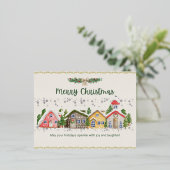 Carte de Noël de charme : Maisons douillettes et S (Debout devant)