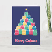 Carte de Noël de chat de Catmas joyeux (Devant)