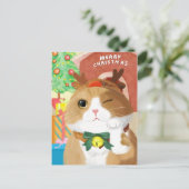 Carte de Noël de chat de Noël (Debout devant)