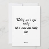 Carte de Noël de chat de Noël mignonne (Dos)