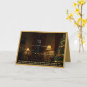 Carte de Noël de chat drôle à 3h du matin (Fleur jaune)