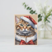 Carte de Noël de chat joyeux Noël (Debout devant)