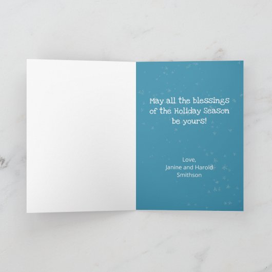 Carte de Noël de chat Meowy (Intérieur)