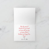 carte de Noël de chat tabby vintage mignonne (Intérieur)