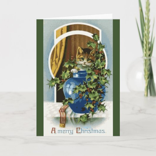 Carte de Noël de chaton (Devant)