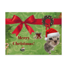 carte de Noël de chaton drôle