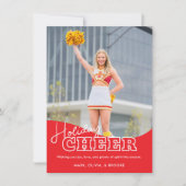 Carte de Noël de cheerleading de Joie des Fêtes (Devant)