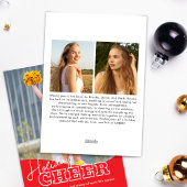 Carte de Noël de cheerleading de Joie des Fêtes