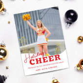 Carte de Noël de cheerleading de Joie des Fêtes