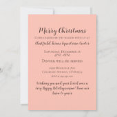 Carte de Noël de cheval (Dos)