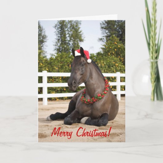 Carte de Noël de cheval (Devant)