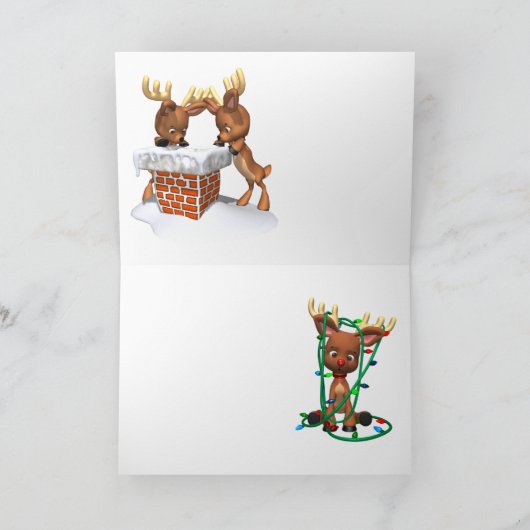 Carte de Noël de chèvre de bébé mignonne (Intérieur)