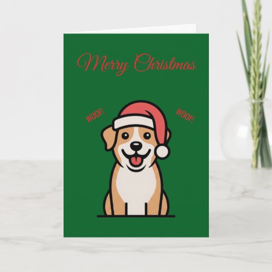 Carte de Noël de chien (Devant)