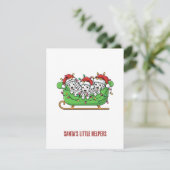 Carte de Noël de chien dalmate – Les aides de Sant (Debout devant)
