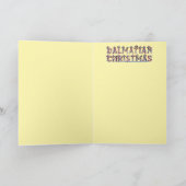 Carte de Noël de chien dalmatien mignon (Intérieur)
