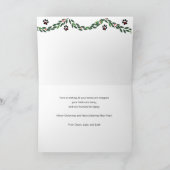 Carte de Noël de chien de boxe (Intérieur)