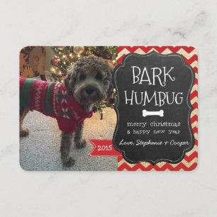 Carte de Noël de chien de Humbug Bark