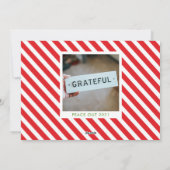 Carte de Noël de Chien de l'année rouge et verte (Dos)