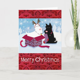 Carte de Noël de chien de Scotty