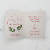 Carte de Noël de chien drôle de boîte (Intérieur)