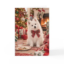 Carte de Noël de chien Esquimau américain