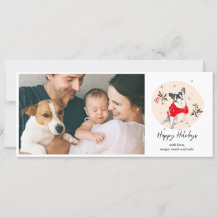 Carte de Noël de chien esquissé pour les Fêtes