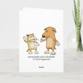 Carte de Noël de chien et de vache (Dos)