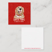 Carte de Noël de chien Retriever doré Santa Paws (Devant / Derrière)