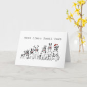 Carte de Noël de chien - vide à l'intérieur (Fleur jaune)