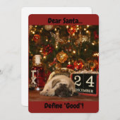 Carte de Noël de chiot de mastiff du Texas (Devant / Derrière)