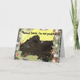 Carte de Noël de chiot de Terre-Neuve