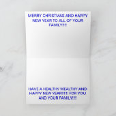 CARTE DE Noël de clôture en bois neigeux (Intérieur)