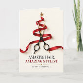 Carte de Noël de coiffeur incroyable (Devant)