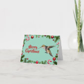Carte de Noël de colibri (Devant)