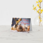 Carte de Noël de colibri (Fleur jaune)