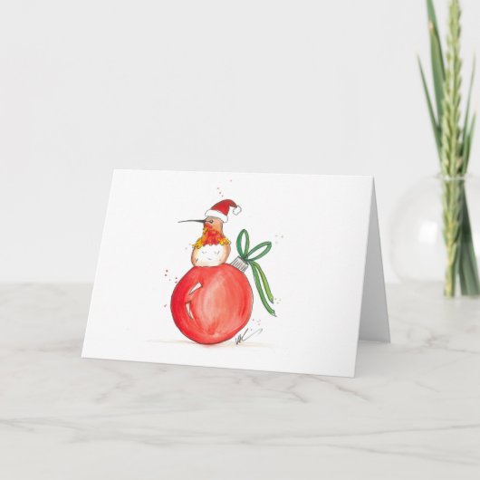Carte de Noël de colibri (Devant)