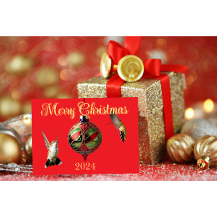 Carte de Noël de colibri