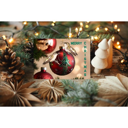 Carte de Noël de colibri