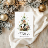 Carte de Noël de collage de photo de famille de sa