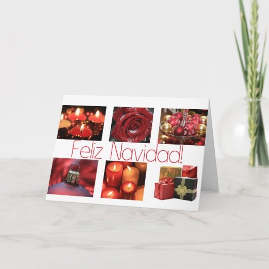 Carte de noël de collage d'hiver espagnol (Devant)
