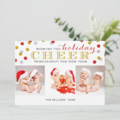 Carte de Noël de Collage photo moderne Cheer (Debout devant)