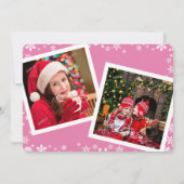 Carte de Noël de collection de photos en ruban rou (Dos)