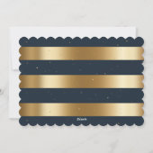 Carte de Noël de collection photo bleu moderne (Dos)