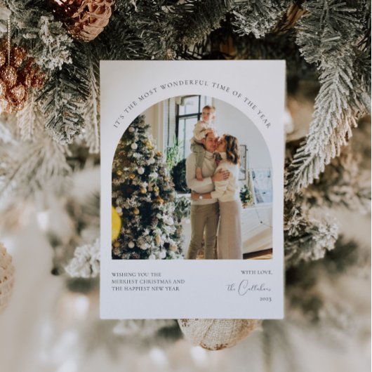 Carte de Noël de collection photo moderne