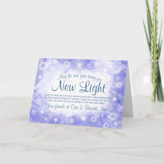 Carte de Noël de Compagnie Bleue, Flèches blanches (Devant)