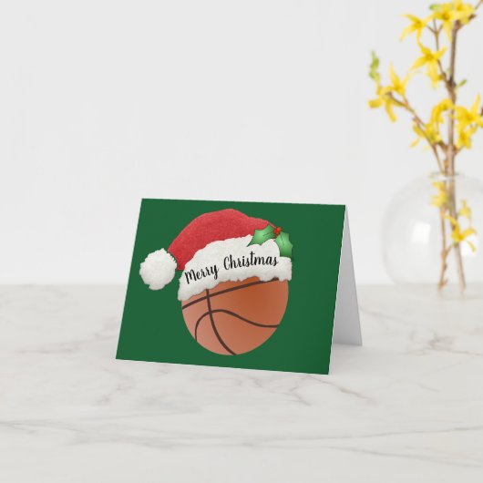 Carte de Noël de conception de basket-ball (Fleur jaune)