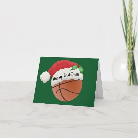 Carte de Noël de conception de basket-ball (Devant)