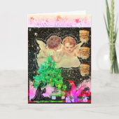 CARTE DE NOËL DE CONCEPTION ORIGINALE DE COLLAGE P (Devant)