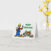 Carte de Noël de construction ou de construction r (Fleur jaune)