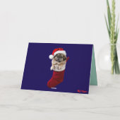 Carte de Noël de cookie mignon de Pékinois (Dos)